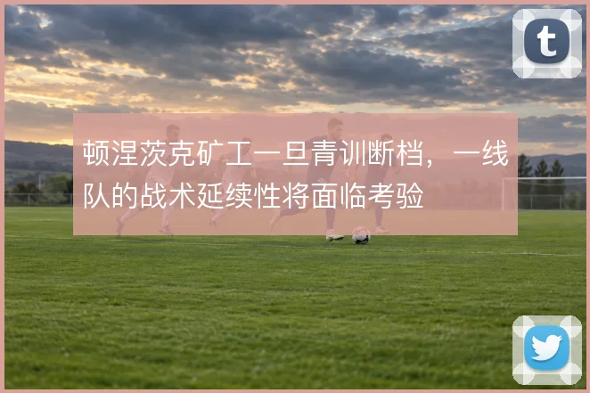 顿涅茨克矿工一旦青训断档，一线队的战术延续性将面临考验